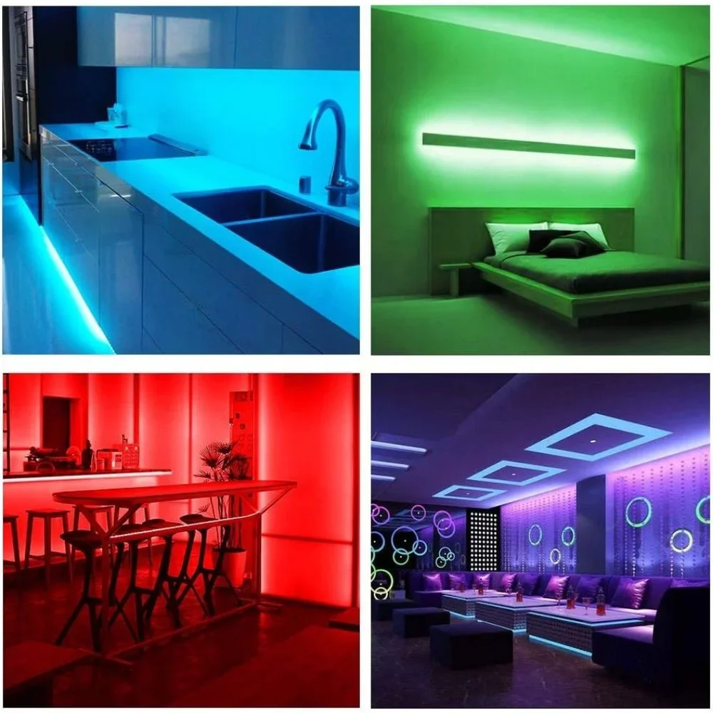 2 Rolls of 50ft Led Strip Smart 5050 RGB Color Change Music Light for Bedroom